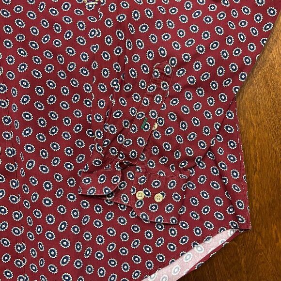 Tommy Hilfiger Vintage 90s Casual Button Front Red Shirt Cotton Men's Size Large - Picture 4 of 9